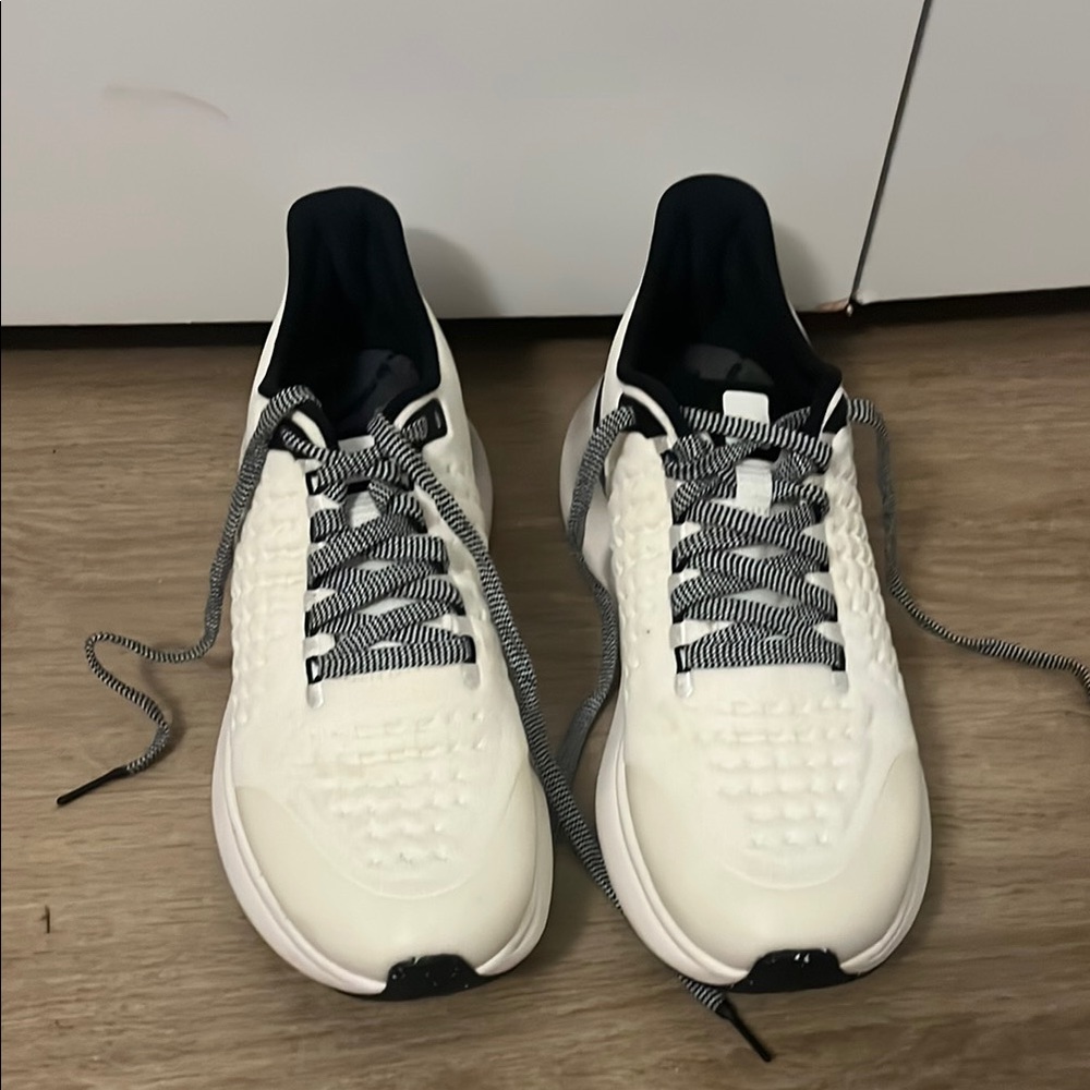White and Black Athletic Sneakers